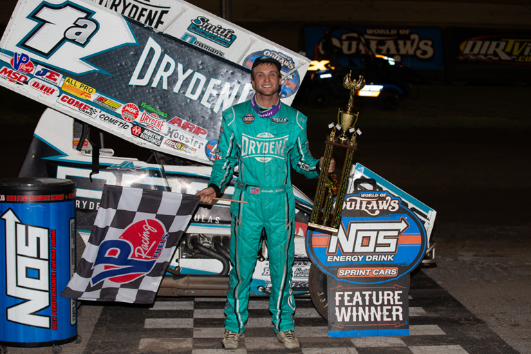 ‘OH MAN’: Emotional Allen Earns First World of Outlaws Victory