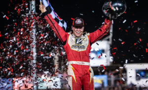 Pierce celebrates Hawkeye 100 win