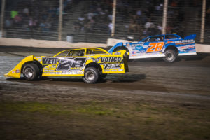 Jimmy Mars and Dennis Erb battle for the lead
