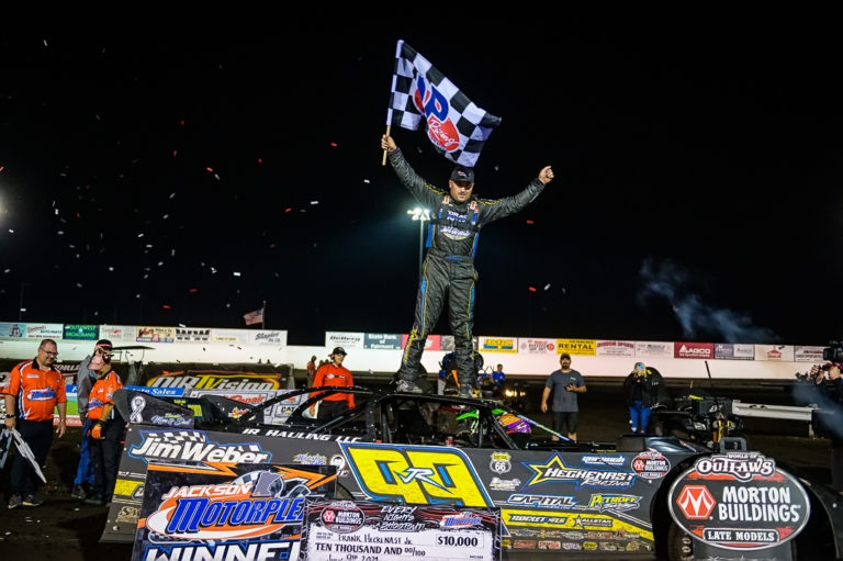 ONE HECK OF A PRESENT: Heckenast takes night one at Jackson Motorplex
