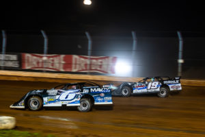 Larson and Gustin battle for the lead 