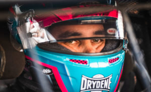 Ricky Weiss has a helmet to match his car