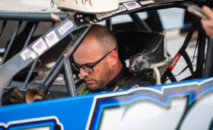 Ross Bailes prepares to race
