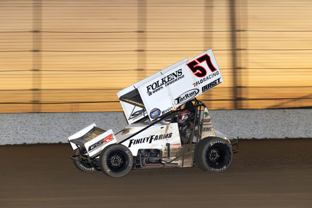 NASCAR Champion Kyle Larson wheels the Paul Silva #57 Sprint Car.