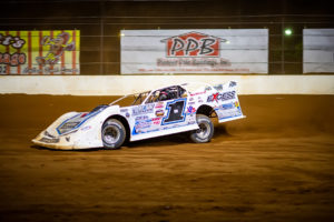 Josh Richards enters Turn 3 at Bloomsburg