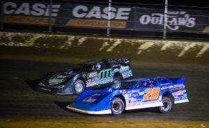 Max Blair races with Dennie Erb