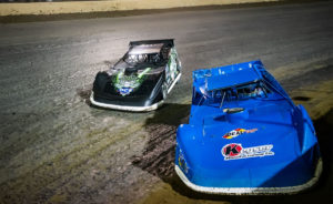 Dennis Erb Jr. and Feger race for the lead