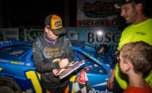 Mike Marlar celebrates in Victory Lane