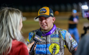 Devin Moran in Victory Lane