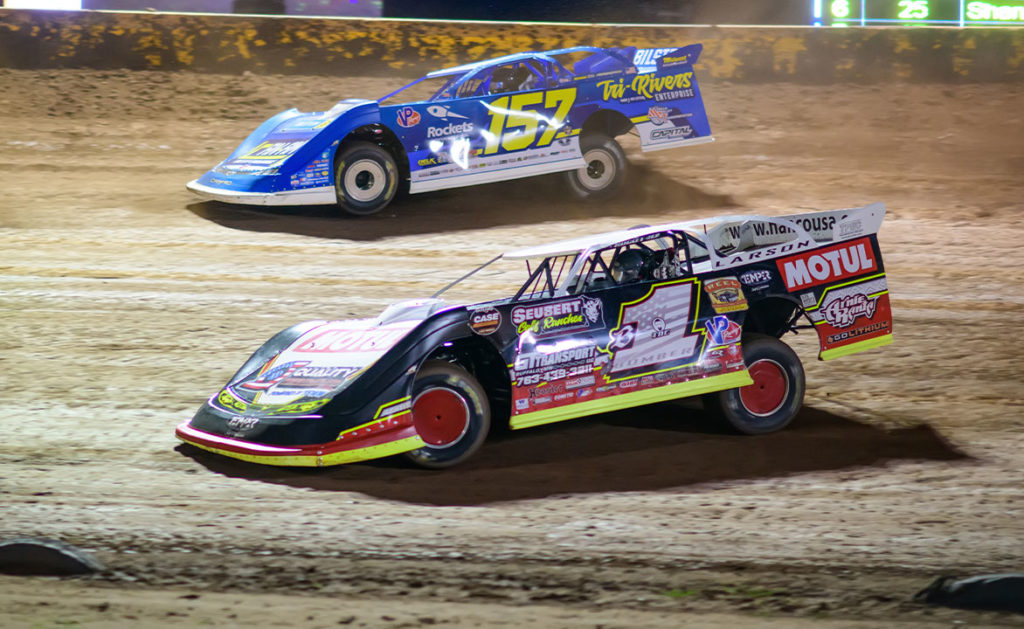 Brent Larson and Mike Marlar at Cedar Lake Speedway