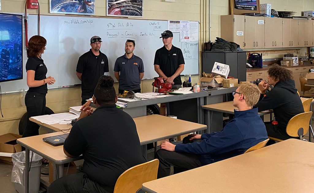 World of Outlaws visit Milton Hershey School students