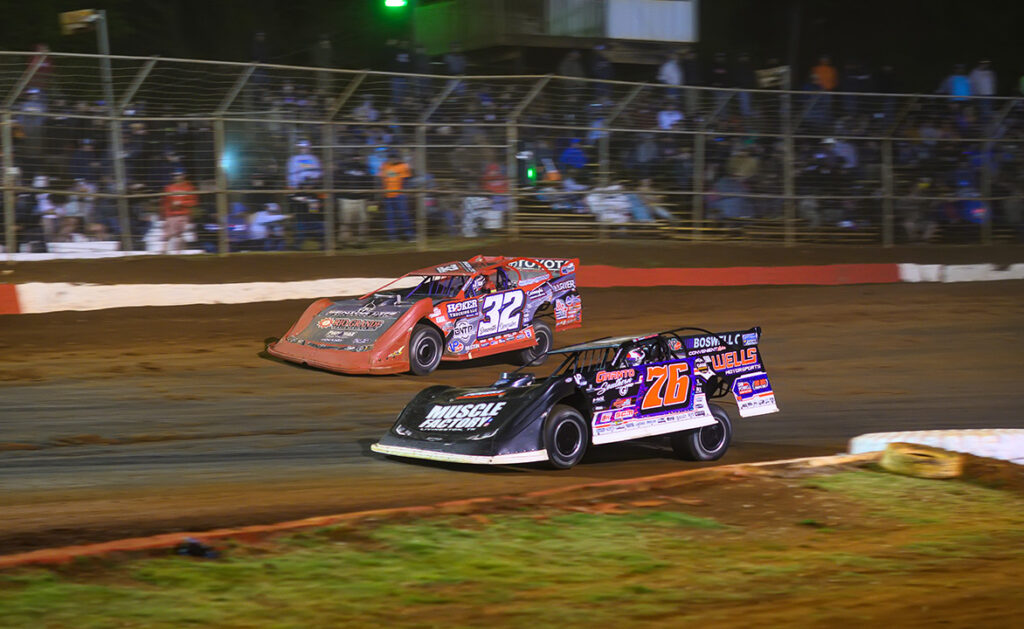 Brandon Overton races Bobby Pierce