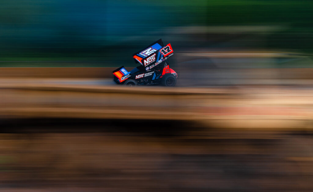 Sheldon Haudenschild racing at Atomic
