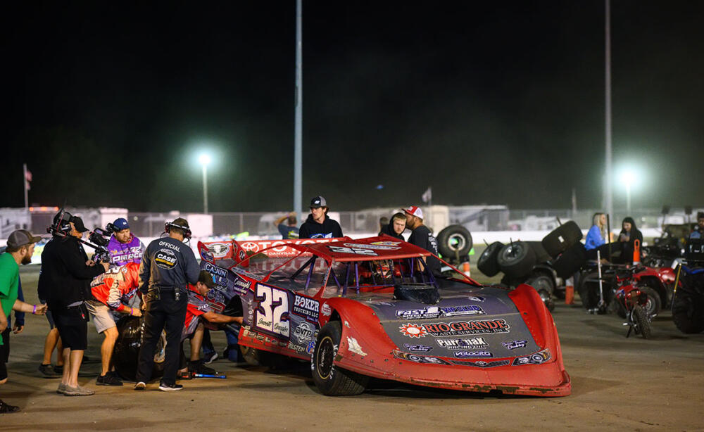 Bobby Pierce in the Work Area at Davenport Speedway