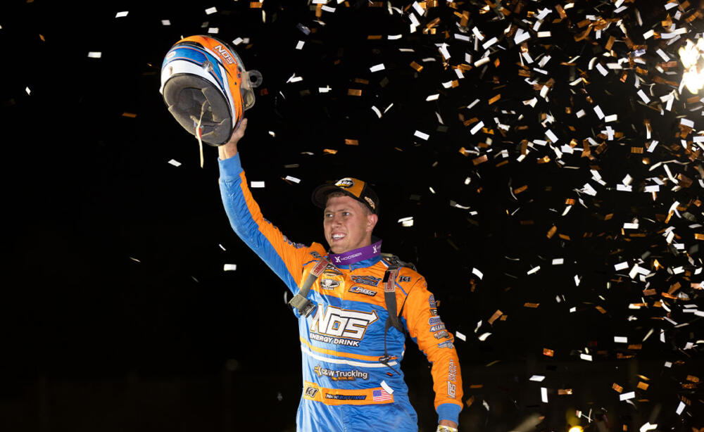 Nick Hoffman in Victory Lane at Stateline