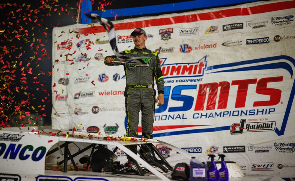Dustin Sorensen in Victory Lane