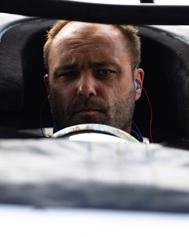 Donny Schatz sits in the Tony Stewart/Curb Agajanian Racing #15