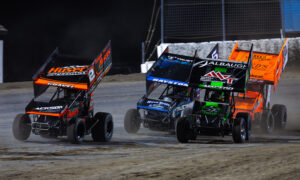 The World of Outlaws Sprint Cars take the green flag at 81 Speedway