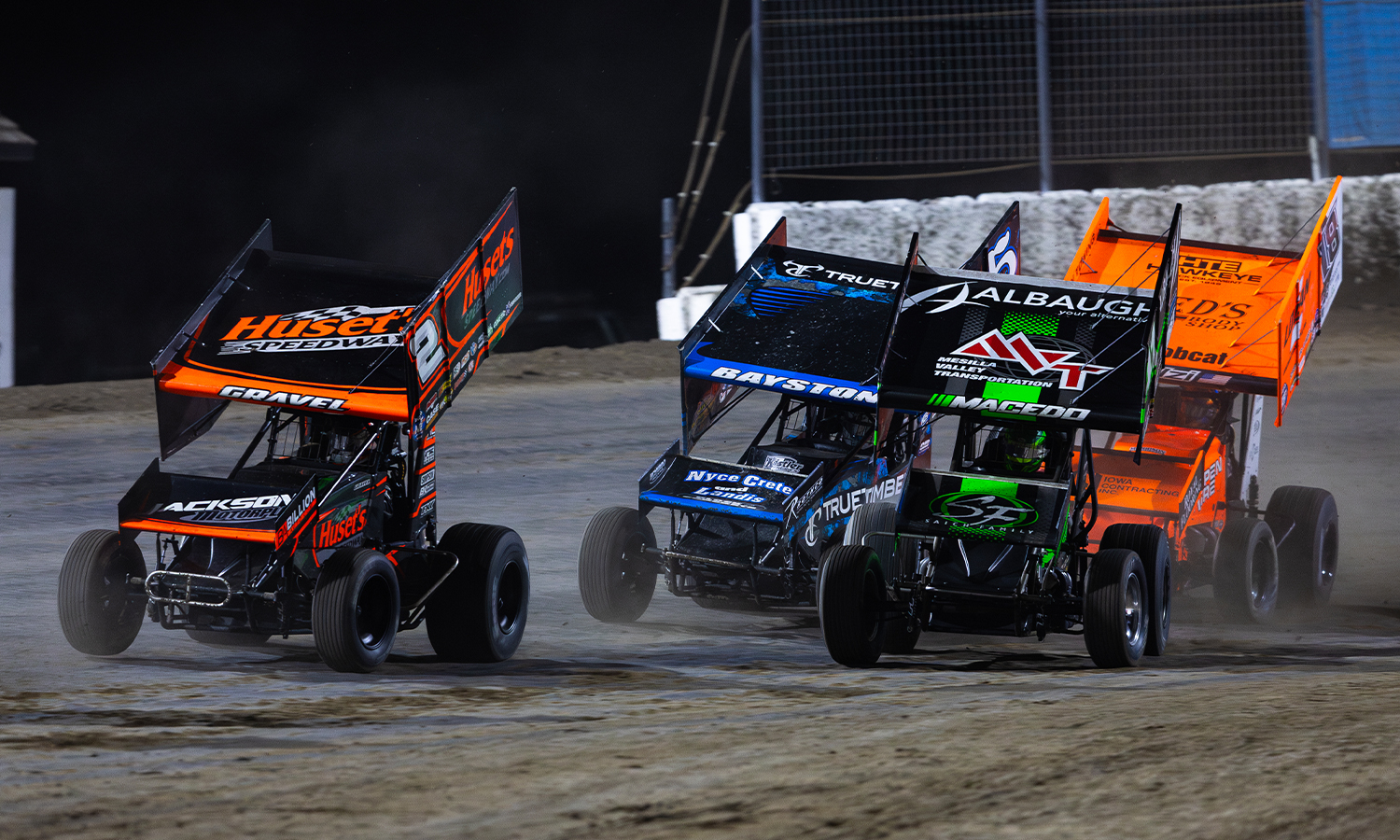The World of Outlaws Sprint Cars take the green flag at 81 Speedway
