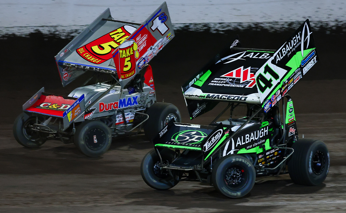 Carson Macedo (#41) races under Logan Schuchart (#1S)