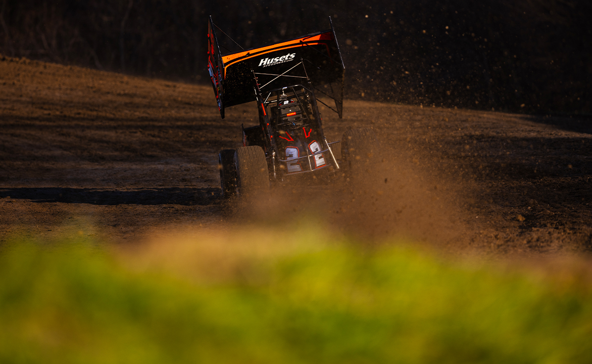 David Gravel driving the Big Game Motorsports #2 at US 36 Raceway
