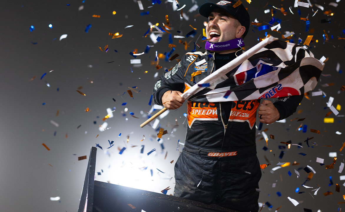 David Gravel celebrates with a wing dance