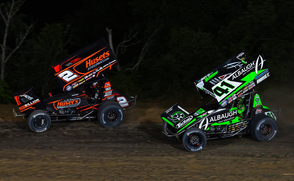 David Gravel drives ahead of Carson Macedo