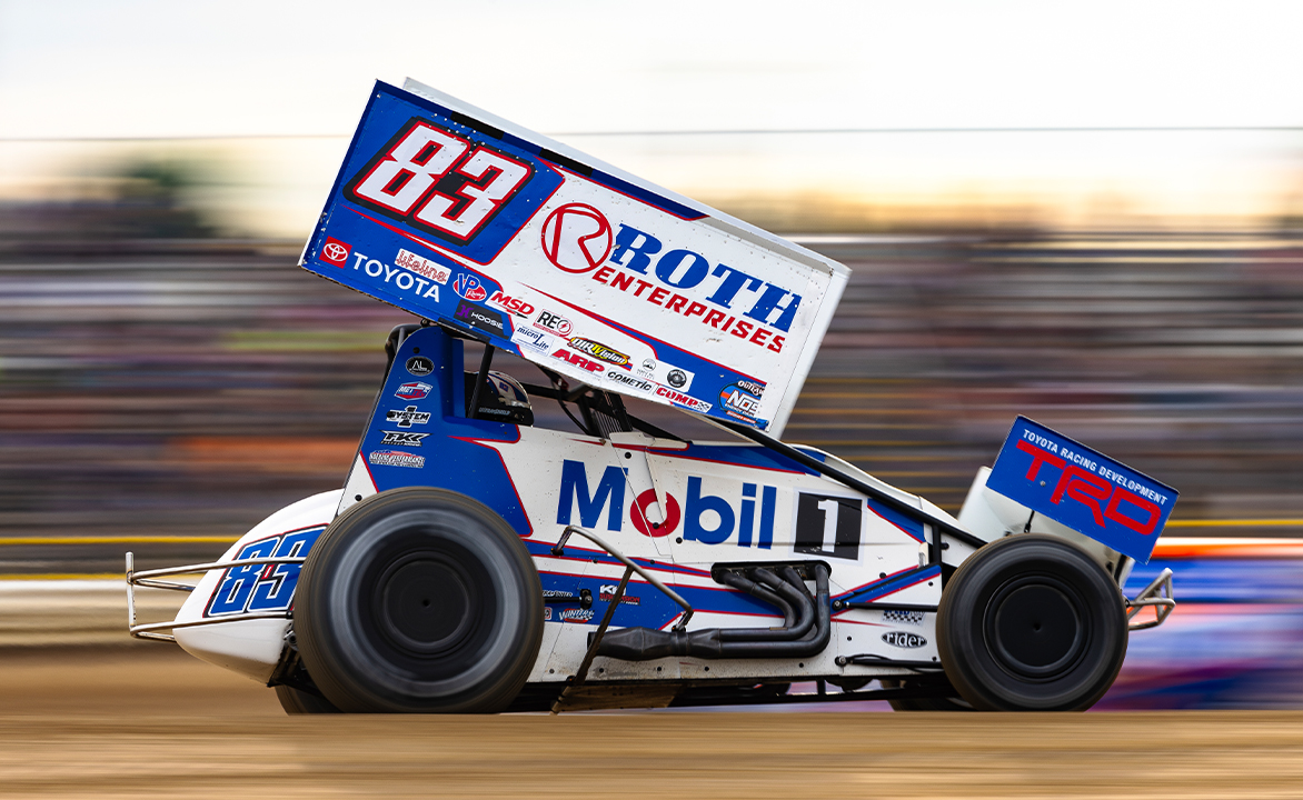 Buddy Kofoid driving the Roth Motorsports #83 at Attica Raceway Park