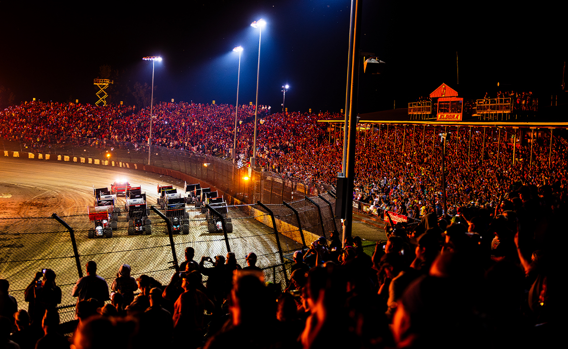 The 4-Wide Salute at the 2023 Kings Royal at Eldora Speedway