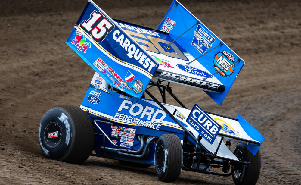 Donny Schatz driving the Tony Stewart/Curb Agajanian Racing #15