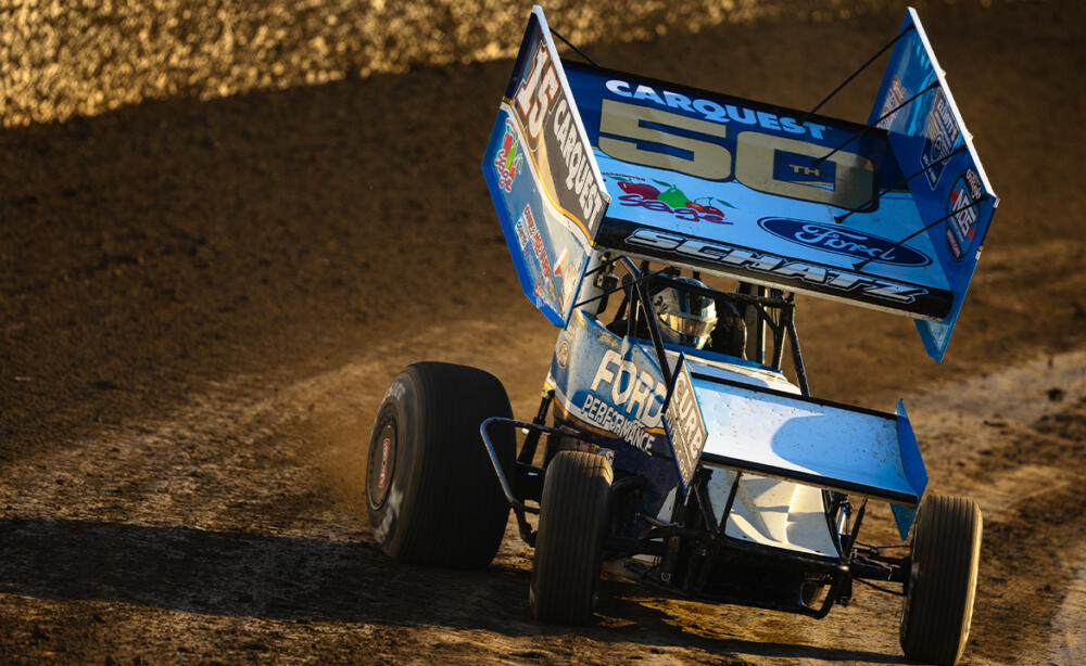 Donny Schatz driving the Tony Stewart/Curb Agajanian Racing #15