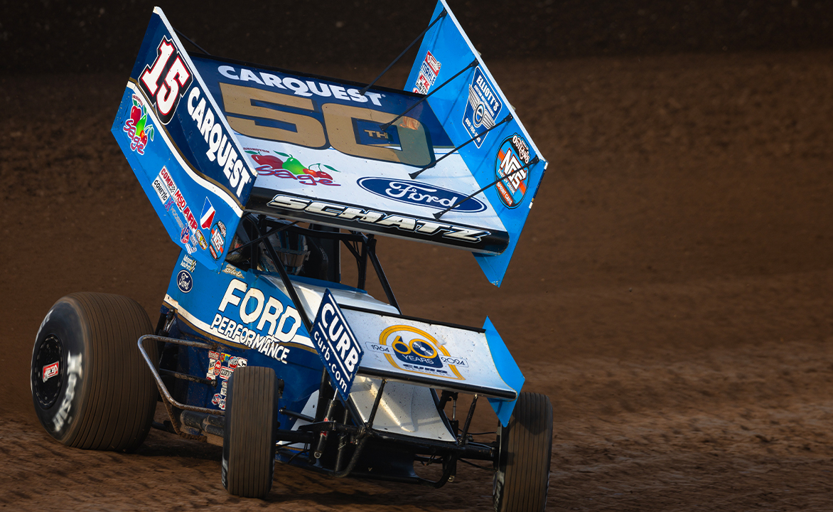 Donny Schatz driving the Tony Stewart/Curb Agajanian Racing #15