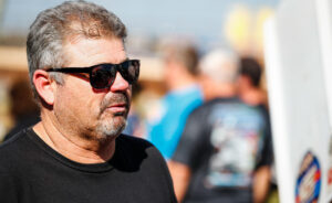 Bill Rose standing by his Sprint Car
