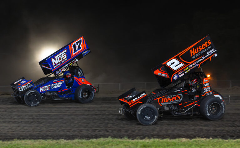 Sheldon Haudenschild races ahead of David Gravel