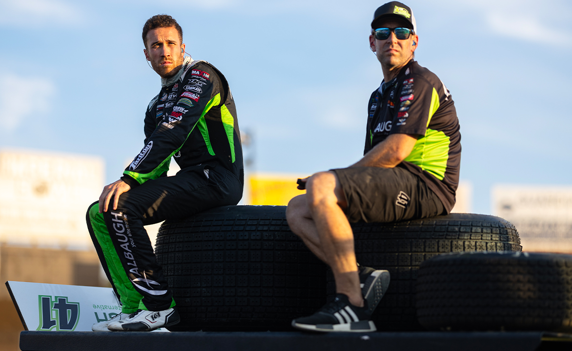Carson Macedo sits next to Philip Dietz