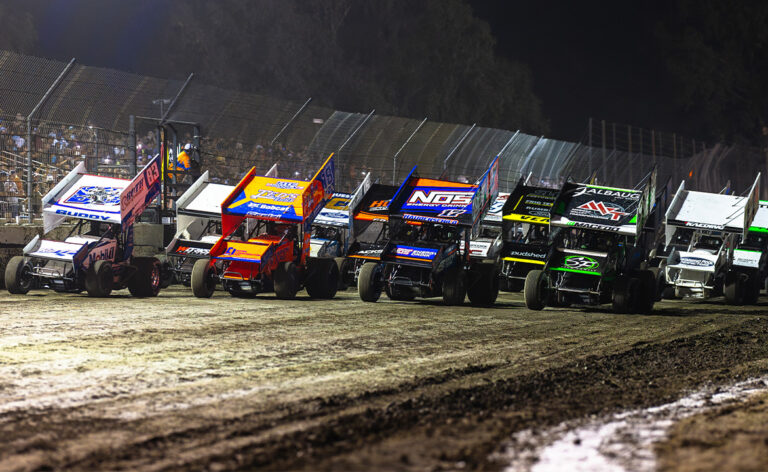 World of Outlaws Sprint Car Four Wide