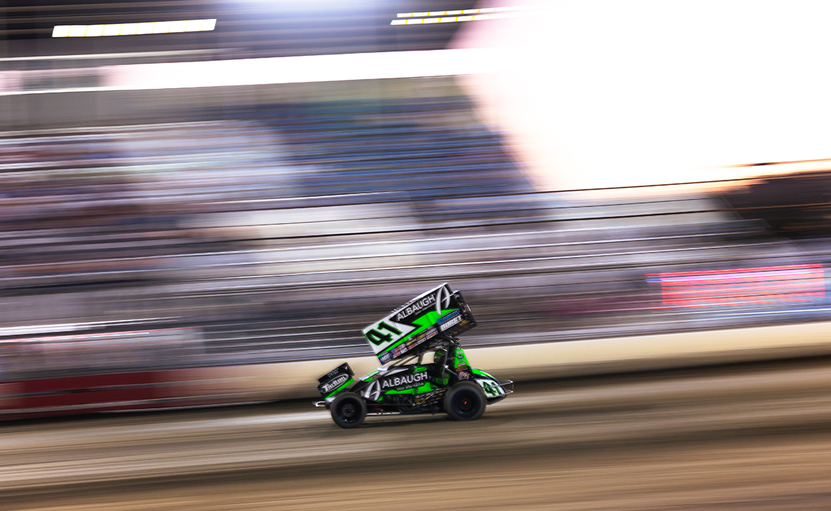 Carson Macedo drives the Jason Johnson Racing No. 41 at Thunderbowl Raceway