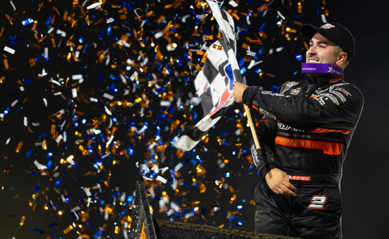 David Gravel celebrates with a wing dance