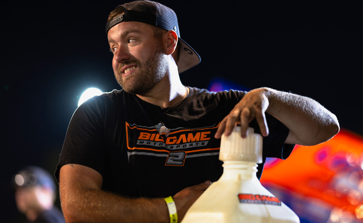 Stephen Hamm-Reilly holding a fuel jug