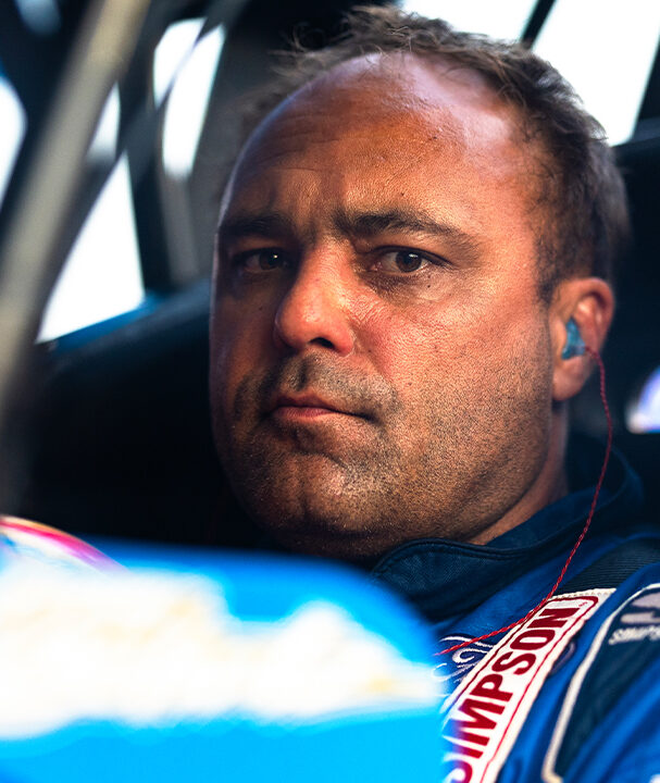 Donny Schatz sits in the Tony Stewart/Curb Agajanian Racing No. 15 Sprint Car