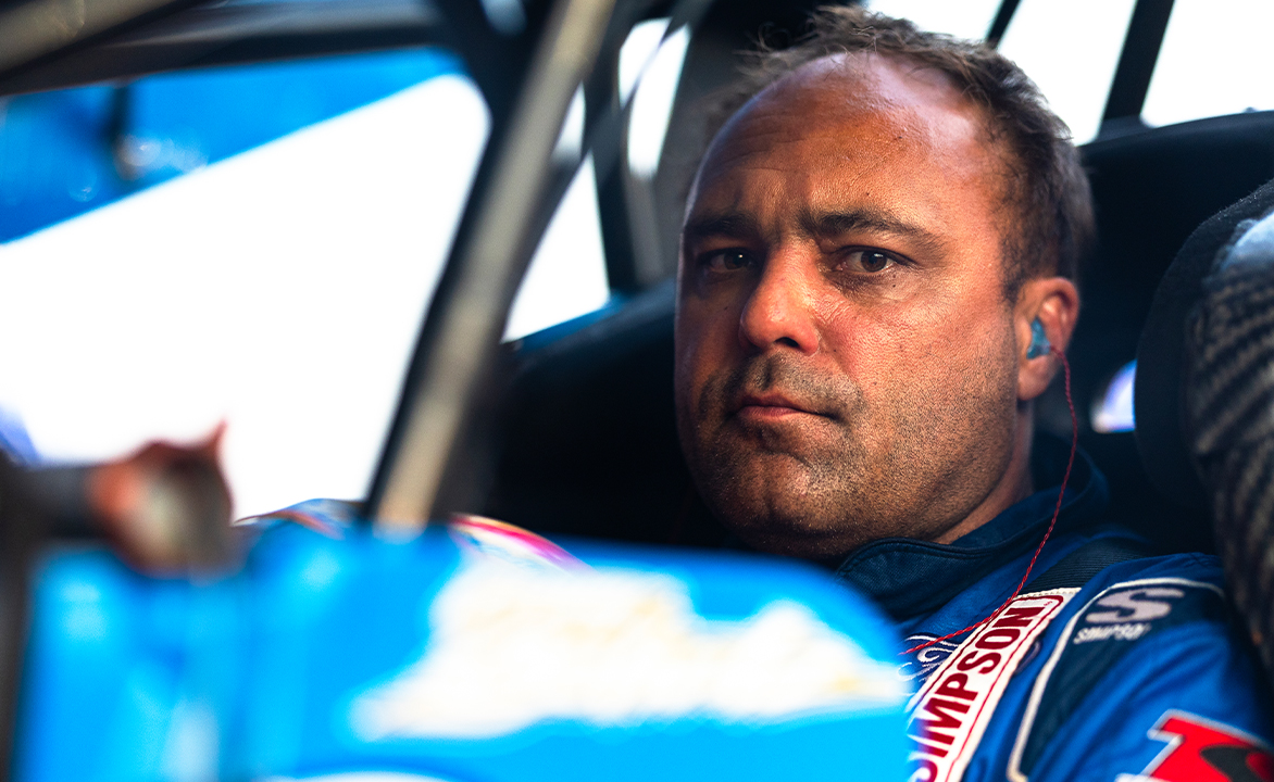 Donny Schatz sits in the Tony Stewart/Curb Agajanian Racing No. 15 Sprint Car