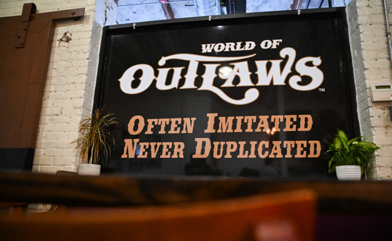 World of Outlaws sign