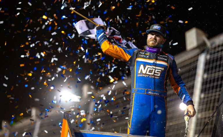 Tyler Courtney celebrating