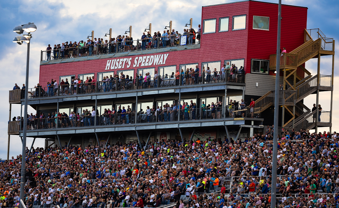 Huset's Speedway grandstands full of fans