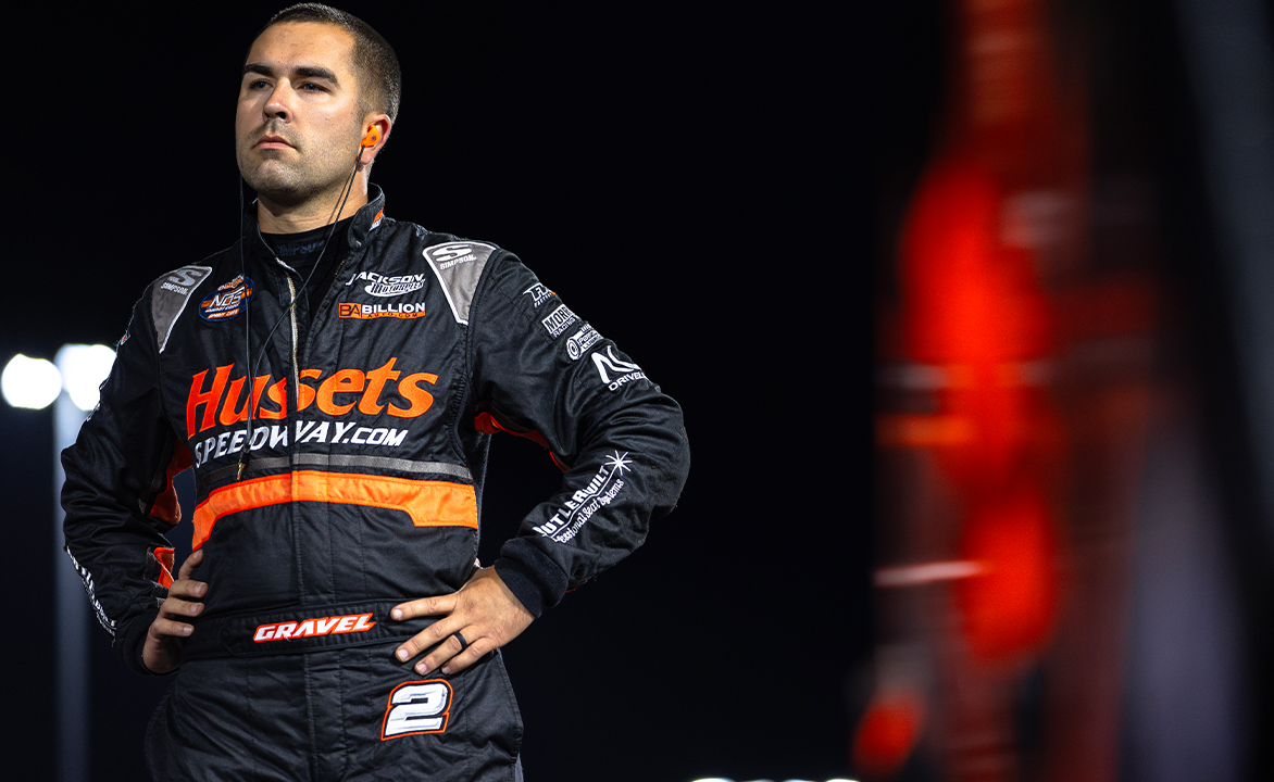 David Gravel in his fire suit