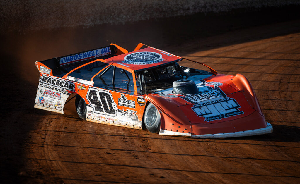 Kyle Bronson on track at The Dirt Track at Charlotte