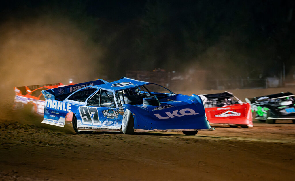 Cody Overton leads the pack in the No. 97 car