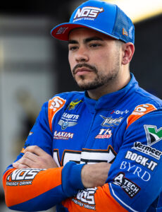 Chris Windom in his NOS Energy Drink racing suit