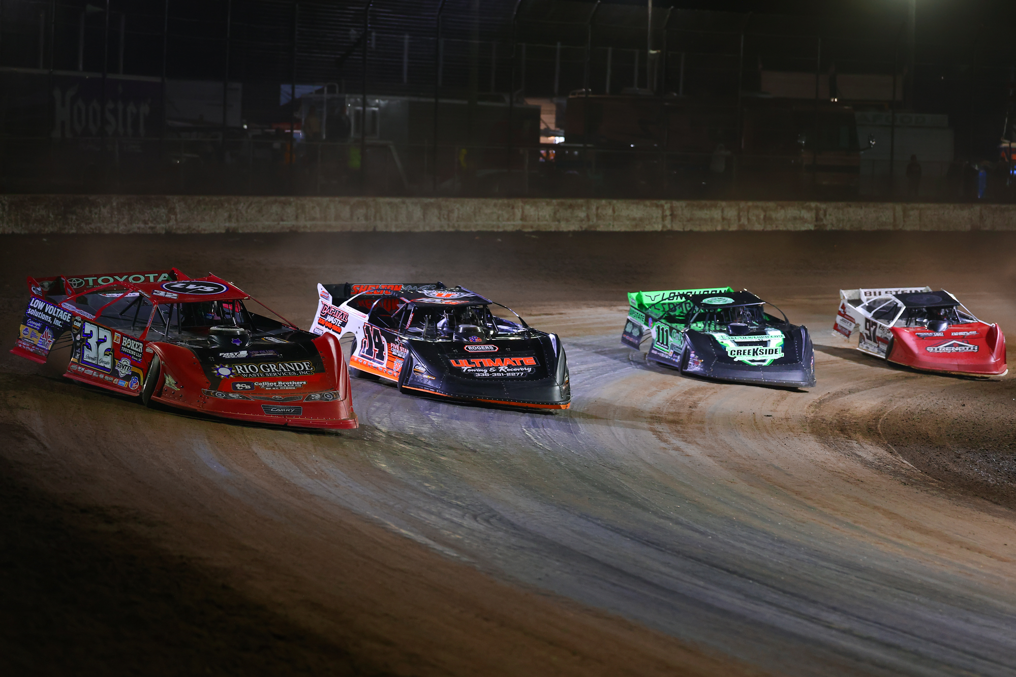 Cars racing around Volusia