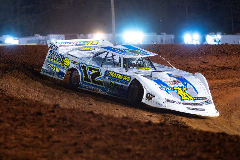 Ashton Winger going around track